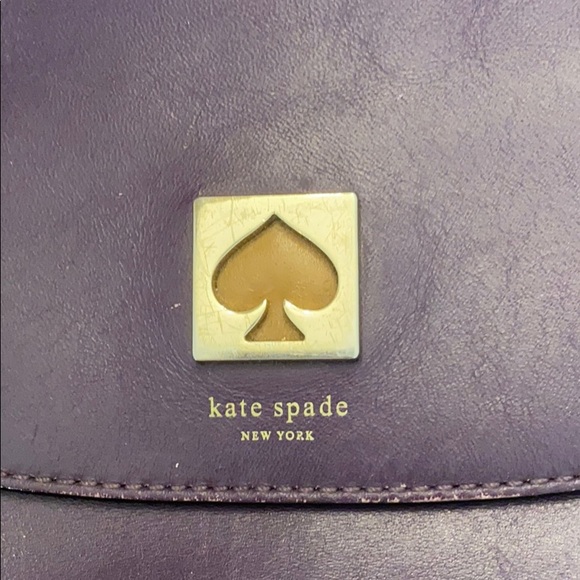 Kate Spade Purple Leather Saddlebag Shoulder Bag - Picture 6 of 14
